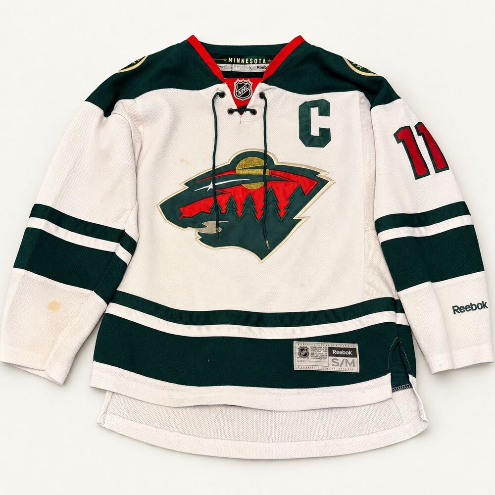 Reebok Minnesota Wild Zach Parise 11 Youth S/M White NHL Hockey Jersey